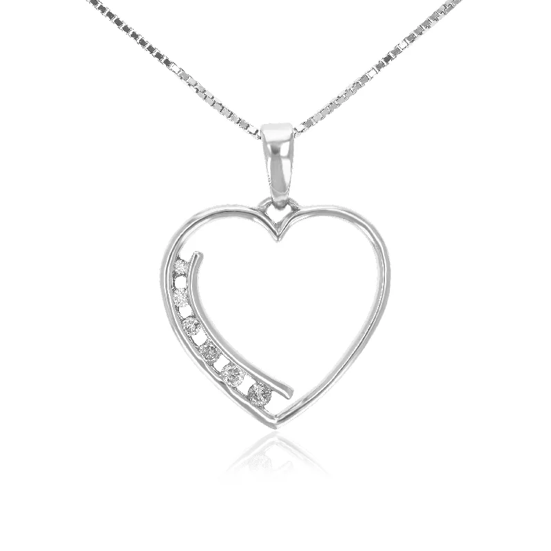 Premium Jewelry Now Available At Special Discounts 1/10 cttw Diamond Pendant, Diamond Pendant Necklace for Women in 0.925 Sterling Silver with Rhodium, 18 Inch Chain, Prong Setting Premium Jewelry Now Available At Special Discounts 1/10 cttw Diamond Pendant, Diamond Pendant Necklace for Women in 0.925 Sterling Silver with Rhodium, 18 Inch Chain, Prong Setting