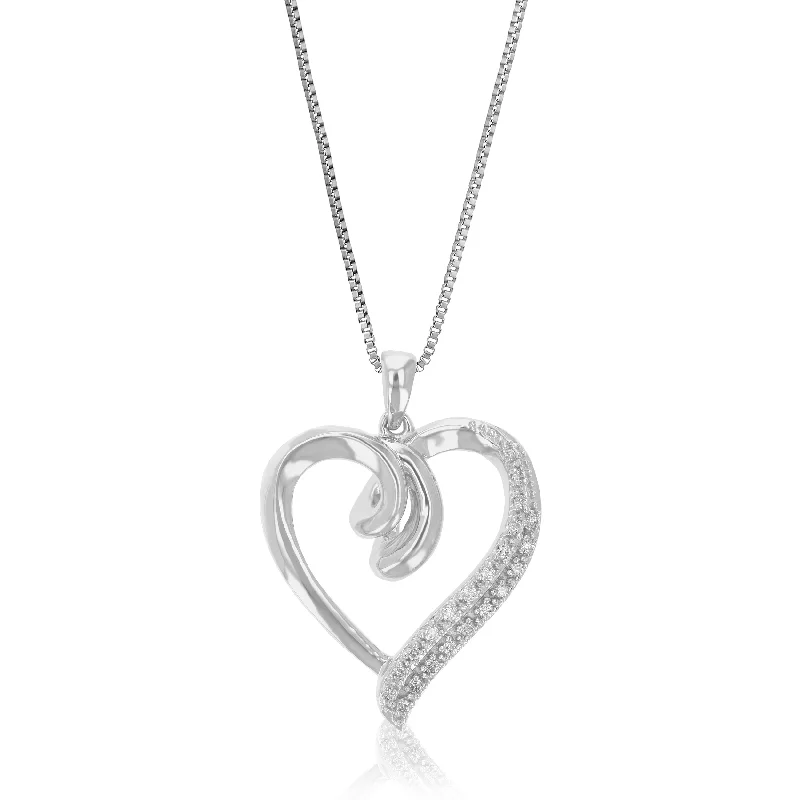 Delicate Crystal Jewelry For Sophisticated Charm 1/10 cttw Lab Grown Diamond Heart Shape Pendant Necklace .925 Sterling Silver 3/4 Inch With 18 Inch Chain Delicate Crystal Jewelry For Sophisticated Charm 1/10 cttw Lab Grown Diamond Heart Shape Pendant Necklace .925 Sterling Silver 3/4 Inch With 18 Inch Chain
