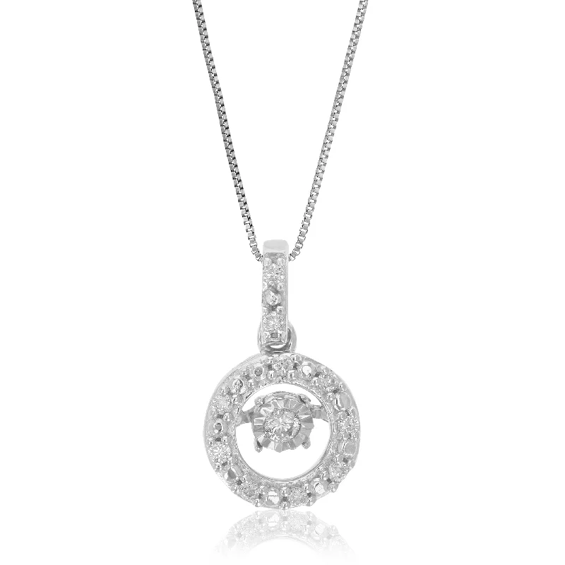 Elegant Rose Gold Jewelry For A Stylish Touch 1/12 cttw Lab Grown Diamond Circle Pendant Necklace .925 Sterling Silver 1/3 Inch With 18 Inch Chain Elegant Rose Gold Jewelry For A Stylish Touch 1/12 cttw Lab Grown Diamond Circle Pendant Necklace .925 Sterling Silver 1/3 Inch With 18 Inch Chain