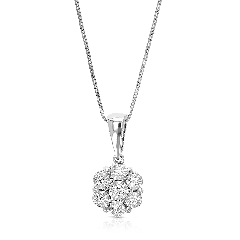 Big Savings On Your Favorite Jewelry Pieces 1/8 cttw Lab Grown Diamond Pendant Necklace .925 Sterling Silver 1/3 Inch With 18 Inch Chain Big Savings On Your Favorite Jewelry Pieces 1/8 cttw Lab Grown Diamond Pendant Necklace .925 Sterling Silver 1/3 Inch With 18 Inch Chain