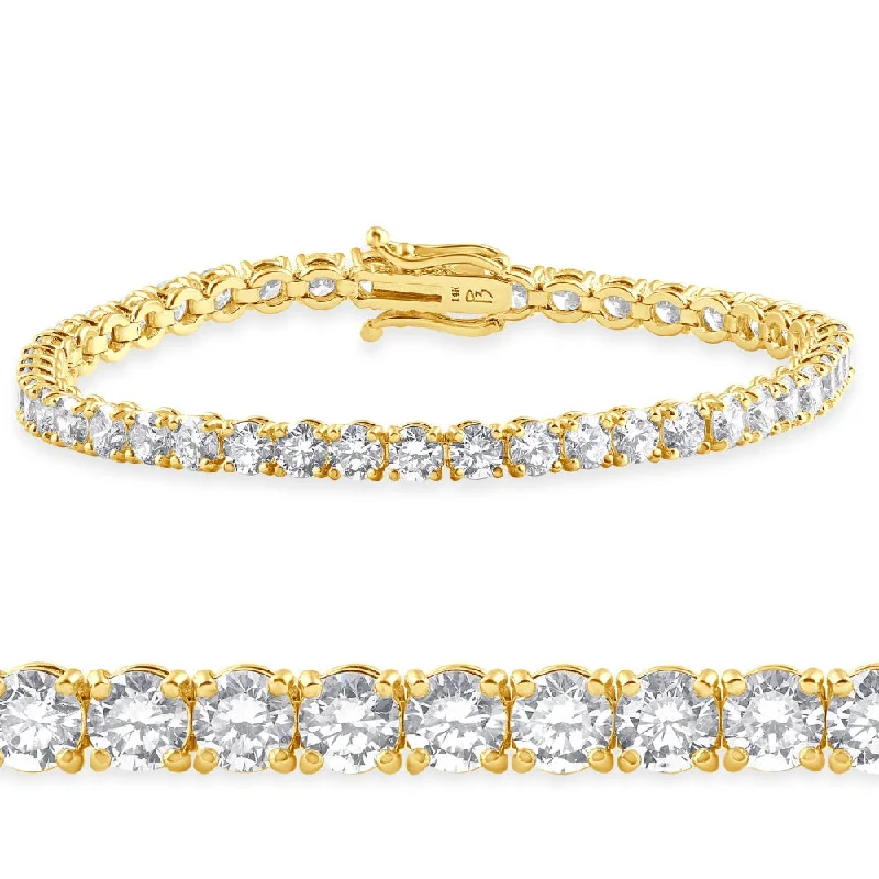 Exclusive Jewelry Offers – Shine For Less 10 Ct Lab Grown Diamond Tennis Bracelet 14K Yellow Gold 7" Exclusive Jewelry Offers – Shine For Less 10 Ct Lab Grown Diamond Tennis Bracelet 14K Yellow Gold 7"