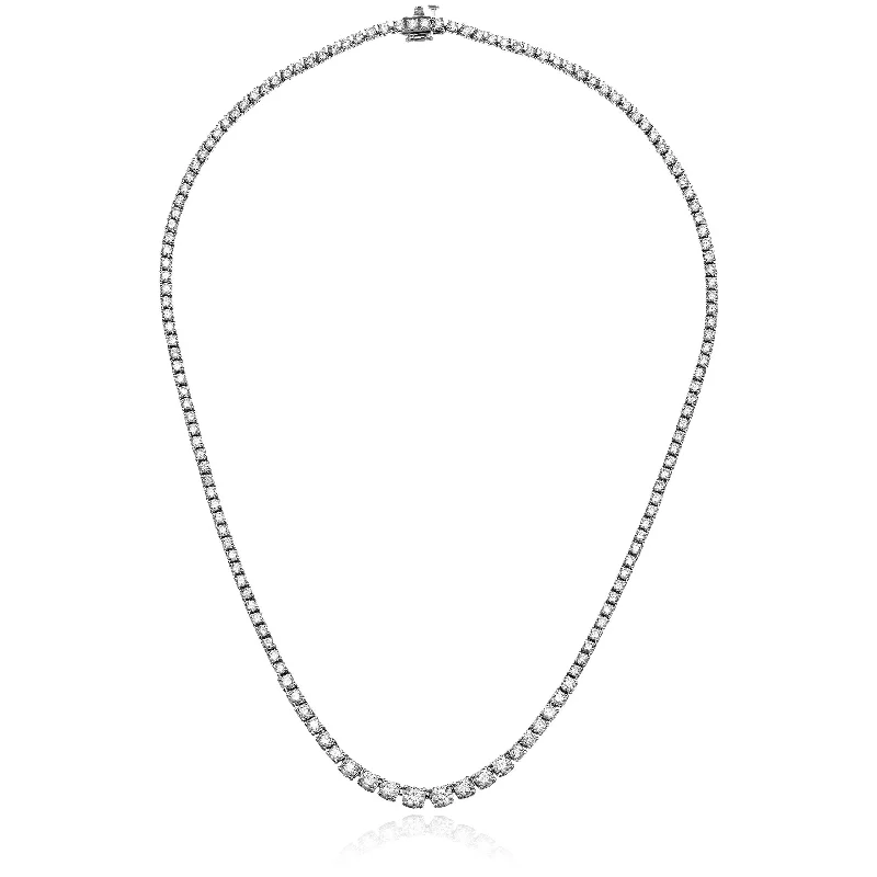 Jewelry Sale – Exclusive Styles At Lower Prices 10 cttw SI1-SI2 Clarity Diamond Riviera Tennis Necklace in 14K White Gold Jewelry Sale – Exclusive Styles At Lower Prices 10 cttw SI1-SI2 Clarity Diamond Riviera Tennis Necklace in 14K White Gold