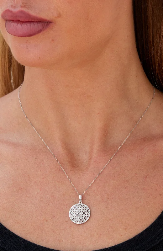 Shop Fine Jewelry With Exclusive Savings .10 tcw Diamond Sterling Silver Honeycomb Drop Pendant Shop Fine Jewelry With Exclusive Savings .10 tcw Diamond Sterling Silver Honeycomb Drop Pendant