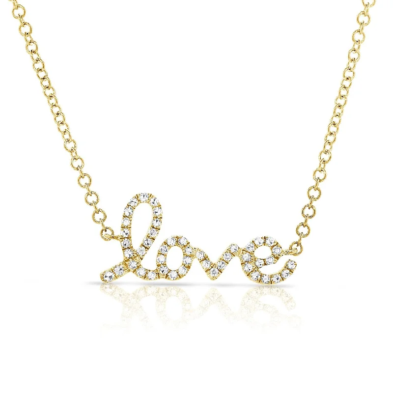 Discover Unique Jewelry With Special Limited-Time Offers 14k Gold & Diamond Script Love Necklace Discover Unique Jewelry With Special Limited-Time Offers 14k Gold & Diamond Script Love Necklace
