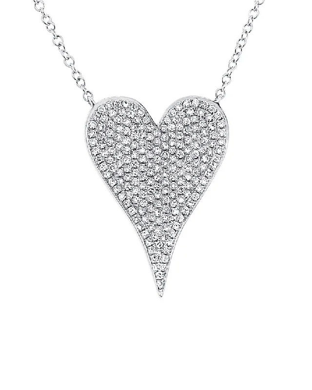 Limited-Stock Jewelry Sale – Shop Before It's Gone 14k White Gold 0.43ct Diamond Heart Necklace Limited-Stock Jewelry Sale – Shop Before It's Gone 14k White Gold 0.43ct Diamond Heart Necklace