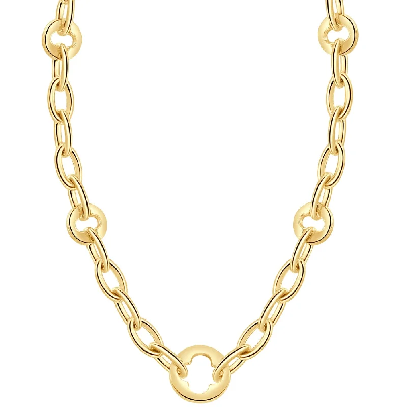 Celebrate Every Occasion With Sparkling Savings 14k Yellow Gold Women's 24" Chain Necklace 32.1 Grams 9.5mm Thick