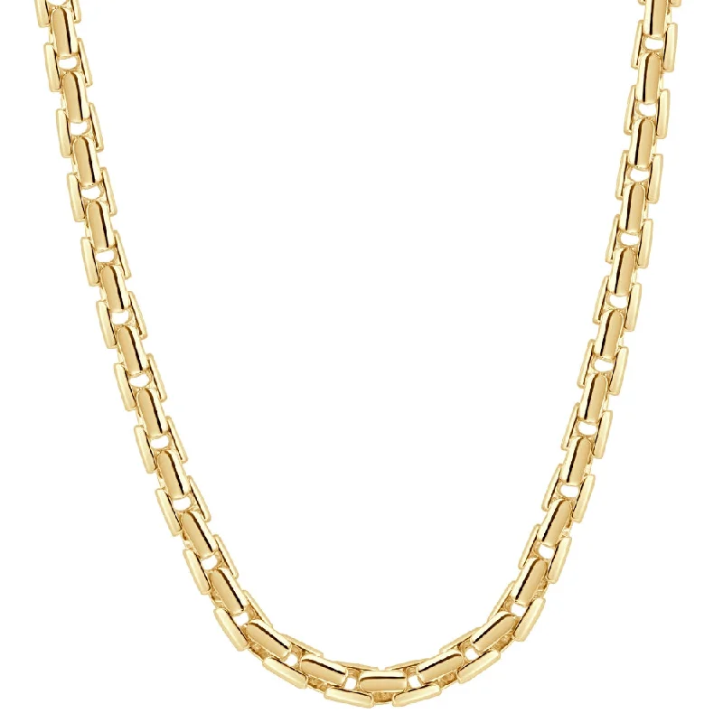 Shop Modern Jewelry Collections With Exclusive Discounts 14k Yellow Gold Women's 24" Chain Necklace 43 Grams 7mm Thick Shop Modern Jewelry Collections With Exclusive Discounts 14k Yellow Gold Women's 24" Chain Necklace 43 Grams 7mm Thick