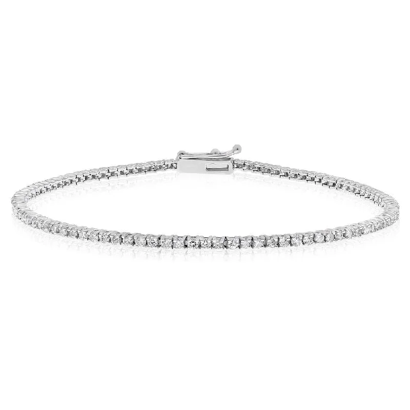 Adjustable Charm Bracelets For A Perfect Fit 14kt white gold diamond tennis bracelet comprised of 1.00 cts tw Adjustable Charm Bracelets For A Perfect Fit 14kt white gold diamond tennis bracelet comprised of 1.00 cts tw