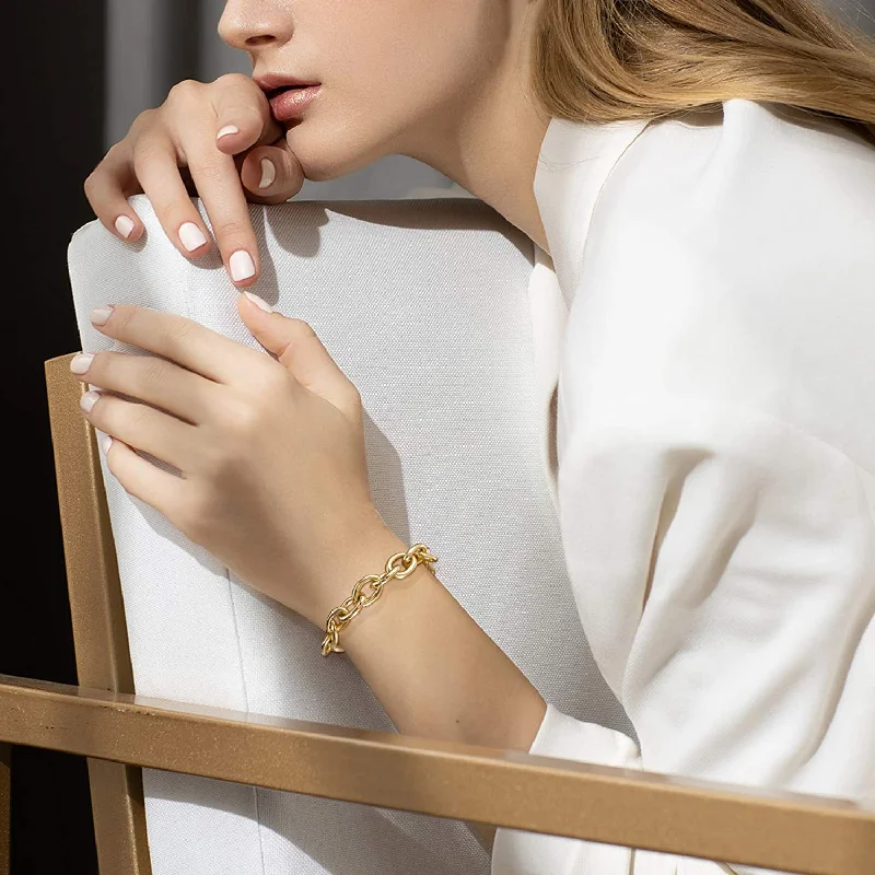 Premium Jewelry At Promotional Prices – Shine Today 18K Gold Chunky Link Bracelet