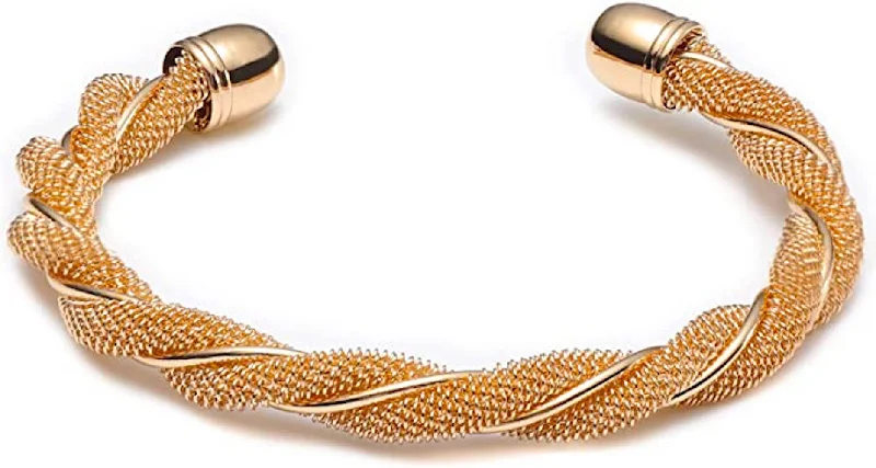 Elegant Jewelry, Exclusive Prices – Shop Now 18k Gold Cuff Textured Cuff Bracelet