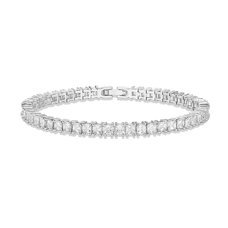 Affordable Glamour – Must-Have Jewelry At Special Rates 18K Gold Cz Princess-cut Eternity Tennis Bracelet Affordable Glamour – Must-Have Jewelry At Special Rates 18K Gold Cz Princess-cut Eternity Tennis Bracelet