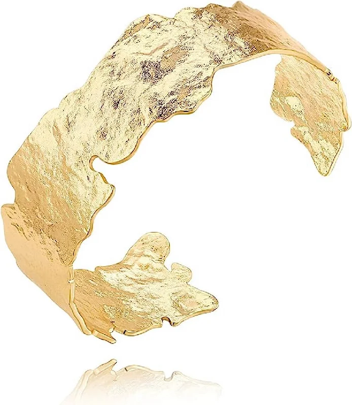 Shine Without Limits – Jewelry Sale Happening Now 18k Gold Hammer Cuff Bangle