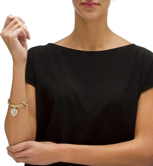 Affordable Elegance – Premium Jewelry At Special Prices 18K Gold Heart Charm Embellished Bracelet Affordable Elegance – Premium Jewelry At Special Prices 18K Gold Heart Charm Embellished Bracelet