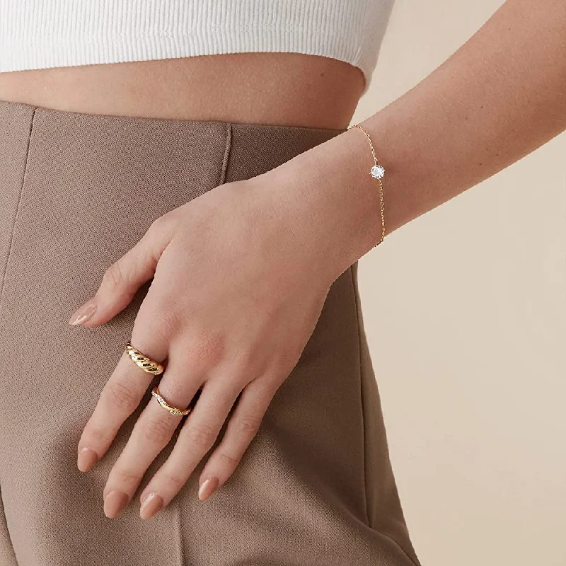 Shop Modern Jewelry Collections With Exclusive Discounts 18k Gold Solitaire Bracelet Shop Modern Jewelry Collections With Exclusive Discounts 18k Gold Solitaire Bracelet
