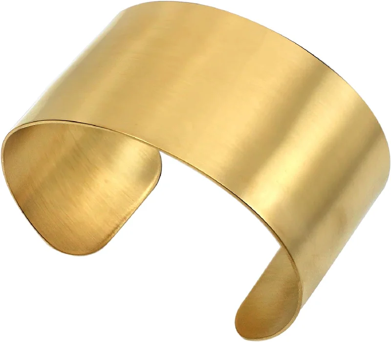 Luxury Jewelry At Unbeatable Discounts 18K Matte Gold Cuff Bangle