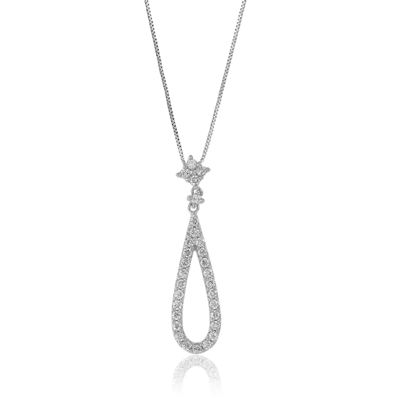 Dainty Floral Jewelry For Feminine Elegance 2/3 cttw Lab Grown Diamond Pendant Necklace .925 Sterling Silver 1/3 Inch With 18 Inch Chain Dainty Floral Jewelry For Feminine Elegance 2/3 cttw Lab Grown Diamond Pendant Necklace .925 Sterling Silver 1/3 Inch With 18 Inch Chain