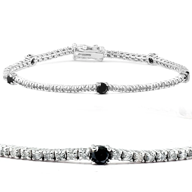 Luxury Meets Affordability – Jewelry Sale Now Live 2 Ct Black & White Diamond Tennis Bracelet 14k White Gold 7" Luxury Meets Affordability – Jewelry Sale Now Live 2 Ct Black & White Diamond Tennis Bracelet 14k White Gold 7"