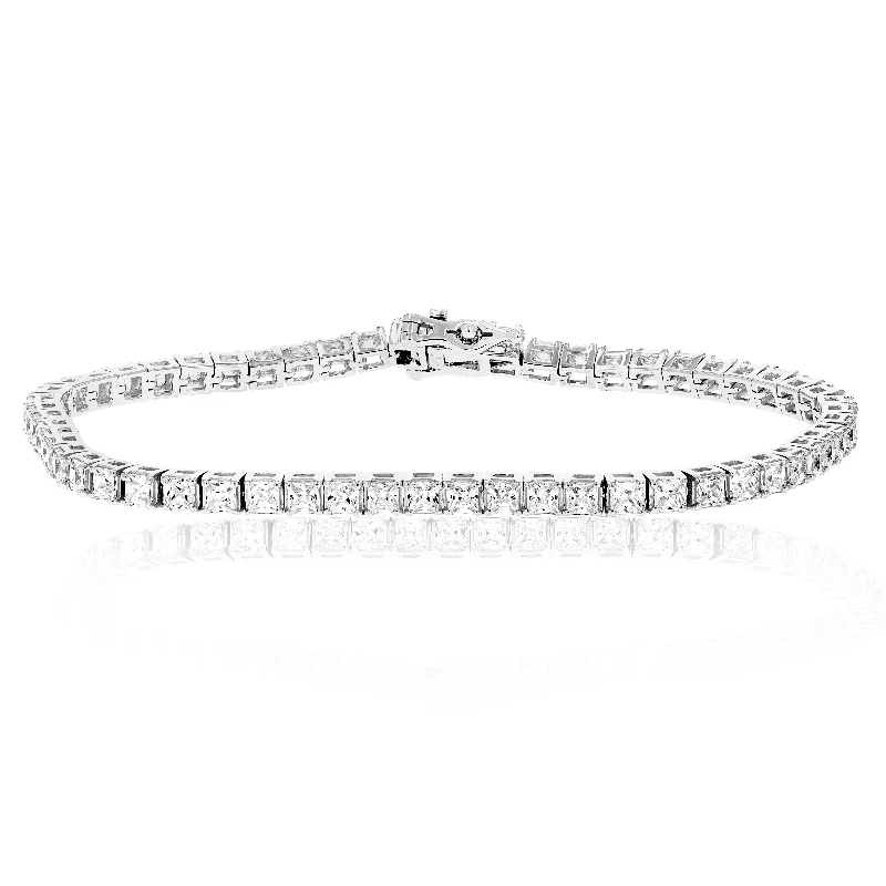 Get The Best Deals On Timeless Jewelry Pieces 4 cttw SI2-I1 Princess Diamond Tennis Bracelet 14K White Gold 7 Inches Square Get The Best Deals On Timeless Jewelry Pieces 4 cttw SI2-I1 Princess Diamond Tennis Bracelet 14K White Gold 7 Inches Square