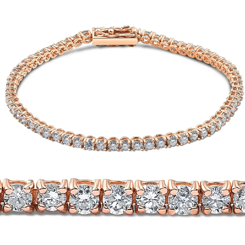 Seasonal Jewelry Deals – Elevate Your Style 4ct Diamond Tennis Bracelet 14K Rose Gold 7" Seasonal Jewelry Deals – Elevate Your Style 4ct Diamond Tennis Bracelet 14K Rose Gold 7"
