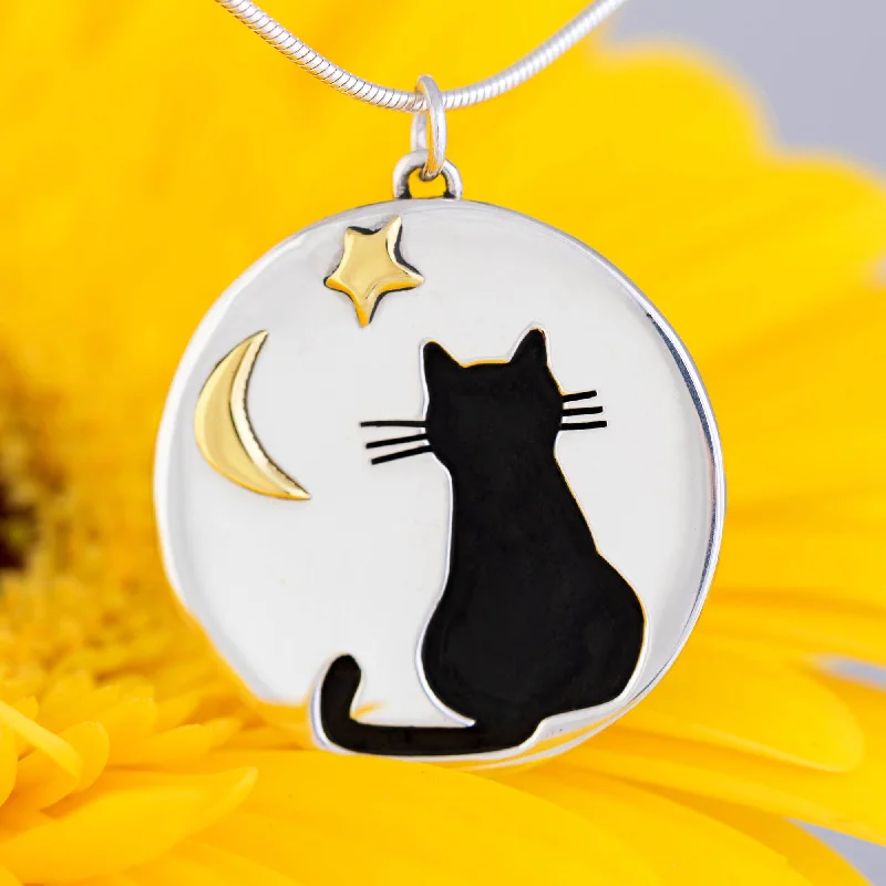 Dazzle In Elegance With Our Biggest Jewelry Sale Moonlight Kitty Cat Sterling Necklace Dazzle In Elegance With Our Biggest Jewelry Sale Moonlight Kitty Cat Sterling Necklace