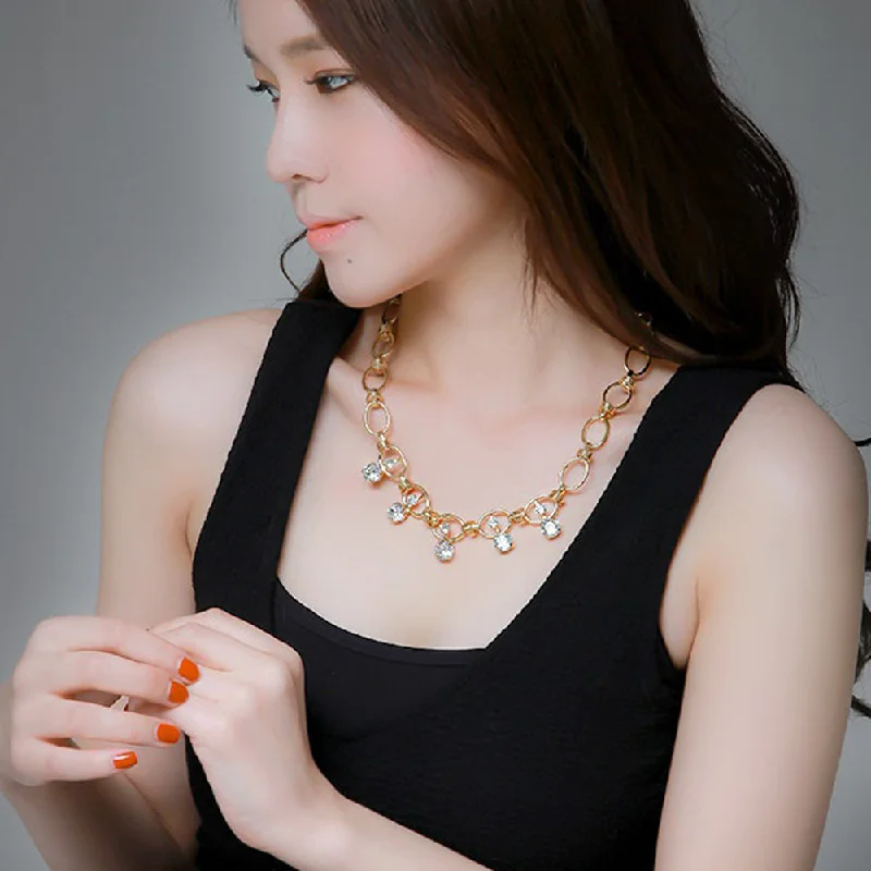Grab Your Favorite Jewelry At The Lowest Prices Alana Gold Chain Crystals Necklace