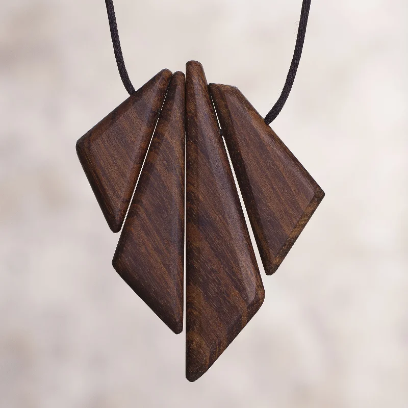 Premium Diamond Jewelry At Once-In-A-Lifetime Discounts Autumnal Reverie Peruvian Reclaimed Wood Pendant and Cord Necklace Premium Diamond Jewelry At Once-In-A-Lifetime Discounts Autumnal Reverie Peruvian Reclaimed Wood Pendant and Cord Necklace