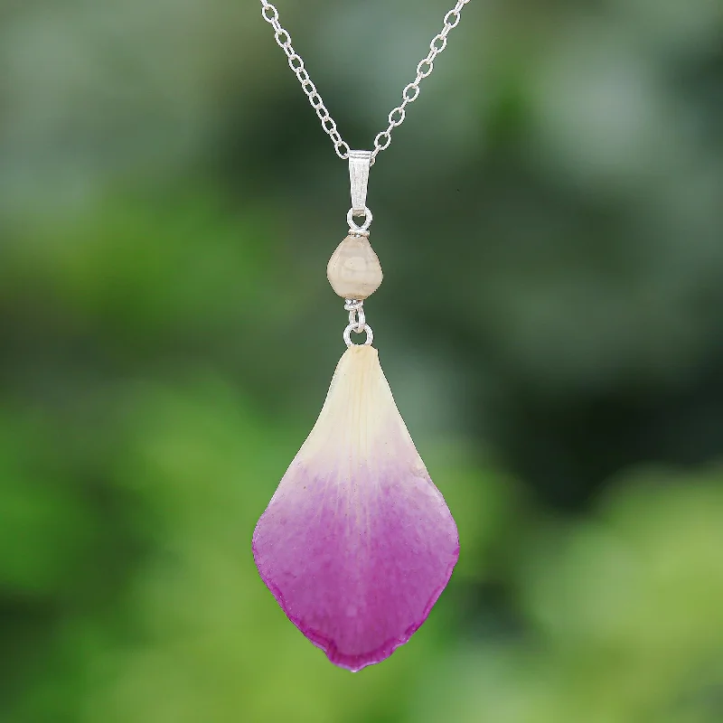 Best-Selling Jewelry Styles Now At Exclusive Discounts Bloom Basket in Purple Hand Made Orchid Petal Pendant Necklace Best-Selling Jewelry Styles Now At Exclusive Discounts Bloom Basket in Purple Hand Made Orchid Petal Pendant Necklace