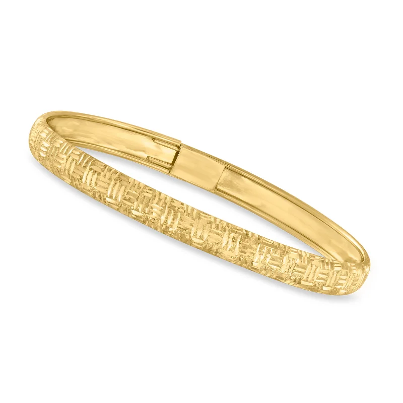 Exclusive Jewelry Sale – Limited-Time Discounts Canaria 10kt Yellow Gold Basketweave-Pattern Bangle Bracelet Exclusive Jewelry Sale – Limited-Time Discounts Canaria 10kt Yellow Gold Basketweave-Pattern Bangle Bracelet