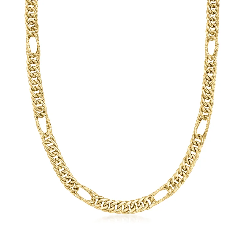 Personalized Engraved Jewelry For Meaningful Gifts Canaria 6mm 10kt Yellow Gold Curb-Link Station Necklace Personalized Engraved Jewelry For Meaningful Gifts Canaria 6mm 10kt Yellow Gold Curb-Link Station Necklace