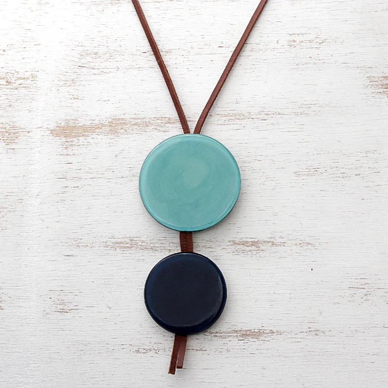 Exclusive Jewelry Offers – Shine For Less Circular Modernity in Blue Blue Glass and Leather Pendant Necklace from Brazil Exclusive Jewelry Offers – Shine For Less Circular Modernity in Blue Blue Glass and Leather Pendant Necklace from Brazil