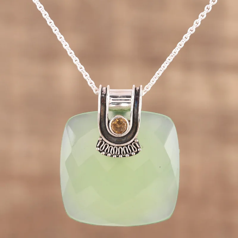 Premium Jewelry Now Available At Special Discounts Cool Desire Chalcedony and Citrine Pendant Necklace from India Premium Jewelry Now Available At Special Discounts Cool Desire Chalcedony and Citrine Pendant Necklace from India