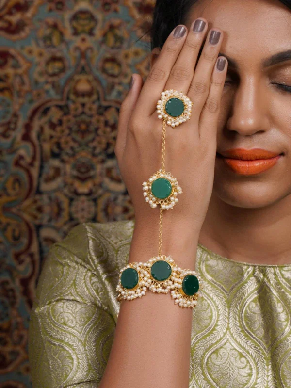 Flash Sale On Exquisite Jewelry – Don't Miss Out Odette Women Perfect Gold Tone Green Druzy-Pearl Bracelet Flash Sale On Exquisite Jewelry – Don't Miss Out Odette Women Perfect Gold Tone Green Druzy-Pearl Bracelet