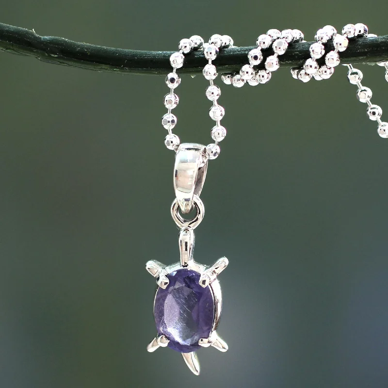 Best-Selling Jewelry Styles Now At Exclusive Discounts Crystal Turtle Handcrafted Sterling Silver and Iolite Pendant Necklace Best-Selling Jewelry Styles Now At Exclusive Discounts Crystal Turtle Handcrafted Sterling Silver and Iolite Pendant Necklace
