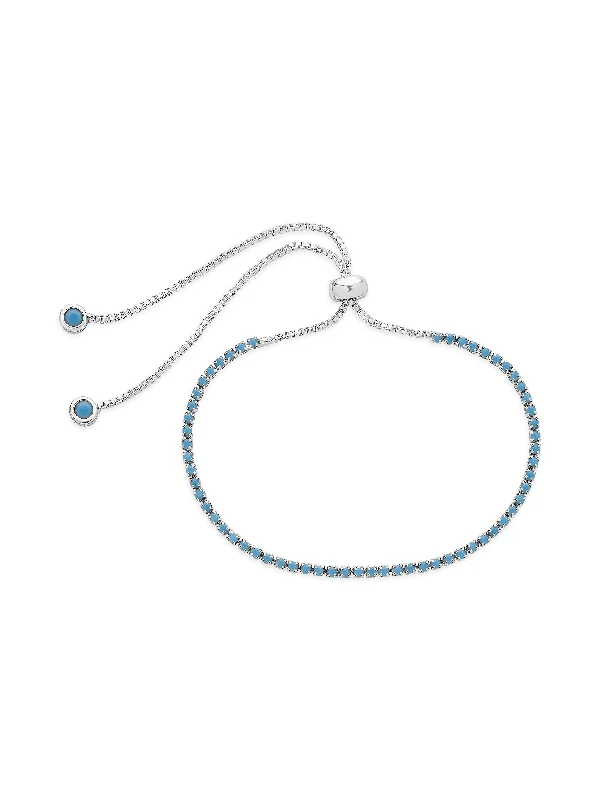 Flash Sale On Exquisite Jewelry – Don't Miss Out CZ Slider Bracelet[Silver/Fuchsia]
