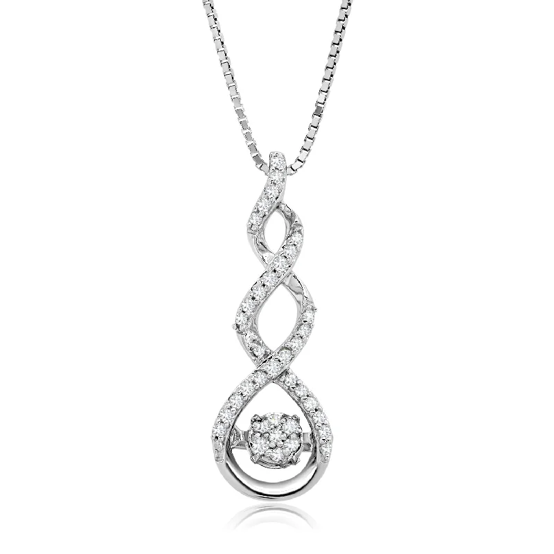 Save On Luxury Jewelry Pieces – Limited-Time Offers Dancing Diamond 'Side by Side' Real Diamond Pendant Necklace for Women in Solid 925 Sterling Silver (1/10 ct.tw.), 18" Chain Save On Luxury Jewelry Pieces – Limited-Time Offers Dancing Diamond 'Side by Side' Real Diamond Pendant Necklace for Women in Solid 925 Sterling Silver (1/10 ct.tw.), 18" Chain