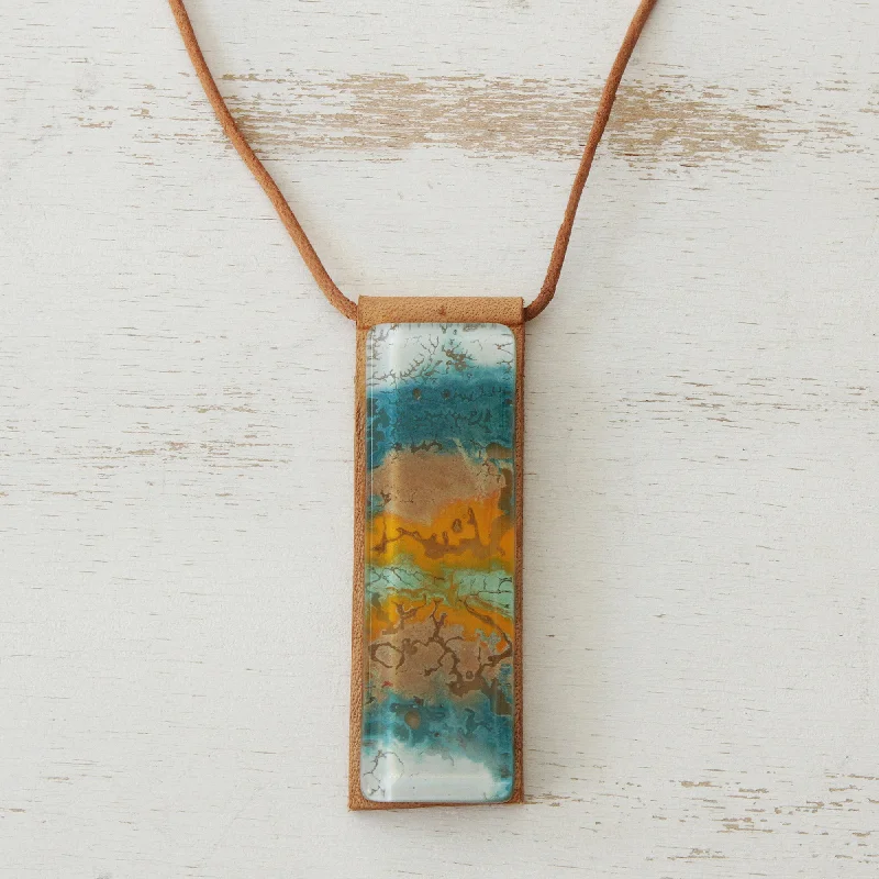 Flash Sale On Stunning Jewelry – Don't Miss Out Earth Ocean Earth-Tone Glass and Leather Pendant Necklace from Brazil Flash Sale On Stunning Jewelry – Don't Miss Out Earth Ocean Earth-Tone Glass and Leather Pendant Necklace from Brazil