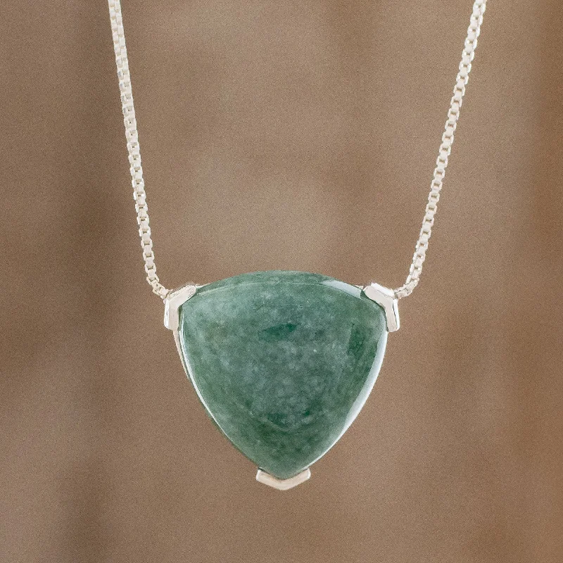 Affordable Glamour – Must-Have Jewelry At Special Rates Elegant Balance Triangular Jade Pendant necklace Crafted in Guatemala Affordable Glamour – Must-Have Jewelry At Special Rates Elegant Balance Triangular Jade Pendant necklace Crafted in Guatemala