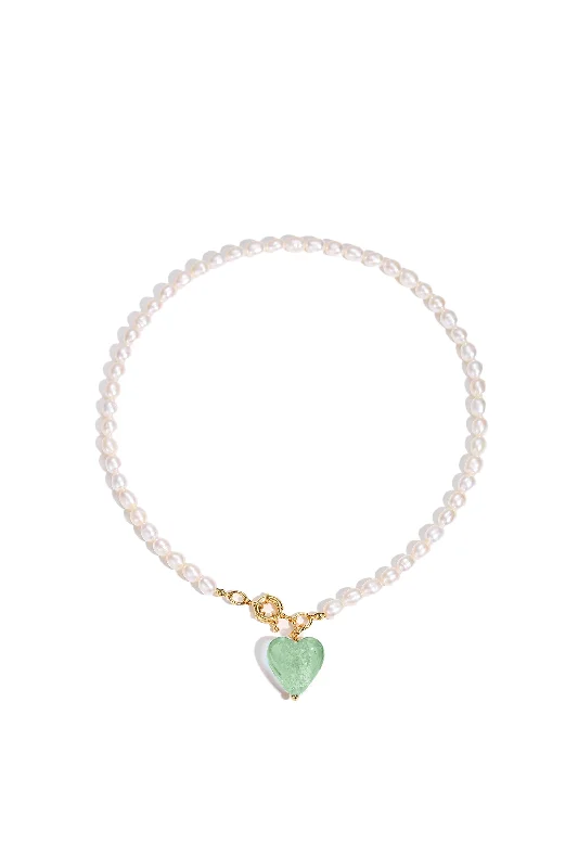 Exclusive Jewelry Sale – Sparkle For Less Esmée Lime Green Glaze Heart Pendant Pearl Necklace Exclusive Jewelry Sale – Sparkle For Less Esmée Lime Green Glaze Heart Pendant Pearl Necklace