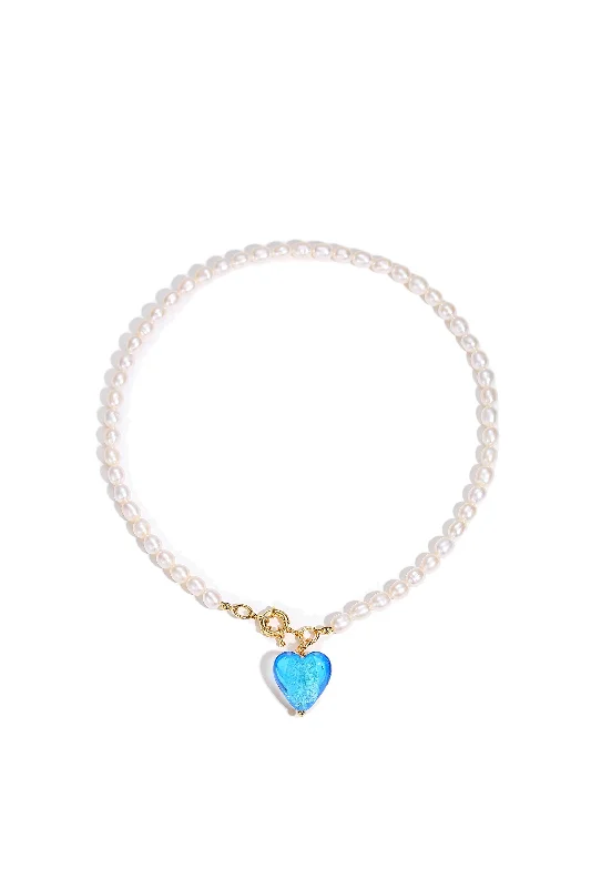 Discounted Luxury Jewelry – Shine Without The Splurge Esmée Skyblue Glaze Heart Pendant Pearl Necklace Discounted Luxury Jewelry – Shine Without The Splurge Esmée Skyblue Glaze Heart Pendant Pearl Necklace