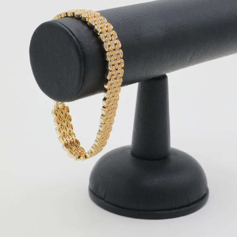 Dainty Floral Jewelry For Feminine Elegance Fancy Bracelet - Golden