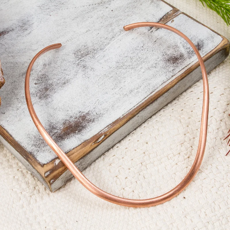 Shop Jewelry That Shines Without The High Price Feminine Fantasy Handmade Copper Collar Necklace from Mexico Shop Jewelry That Shines Without The High Price Feminine Fantasy Handmade Copper Collar Necklace from Mexico