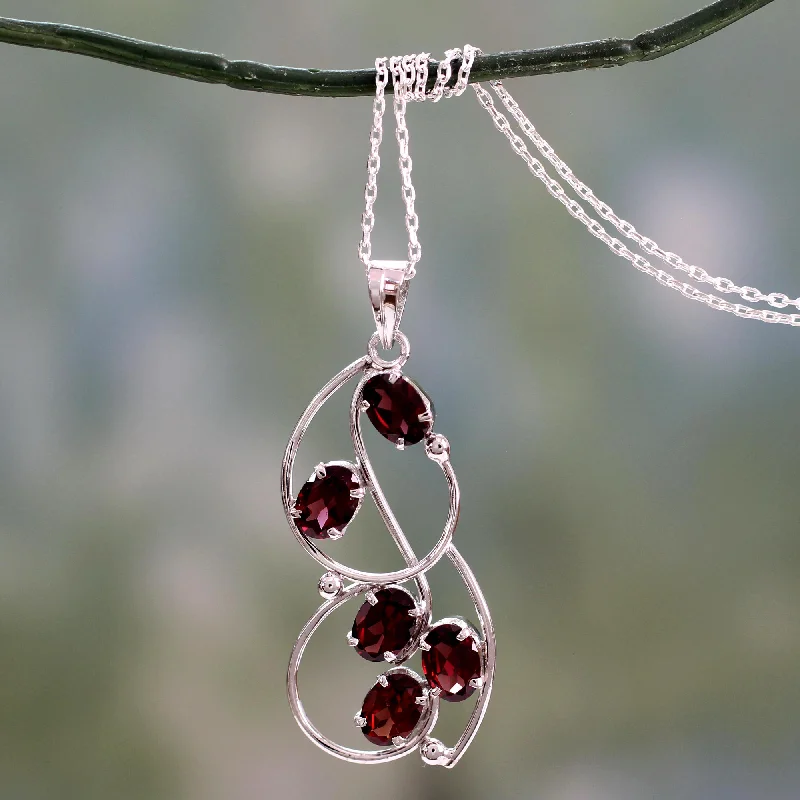 Big Savings On Your Favorite Jewelry Pieces Five Roses Sterling Silver and Garnet Necklace from India Jewelry Big Savings On Your Favorite Jewelry Pieces Five Roses Sterling Silver and Garnet Necklace from India Jewelry