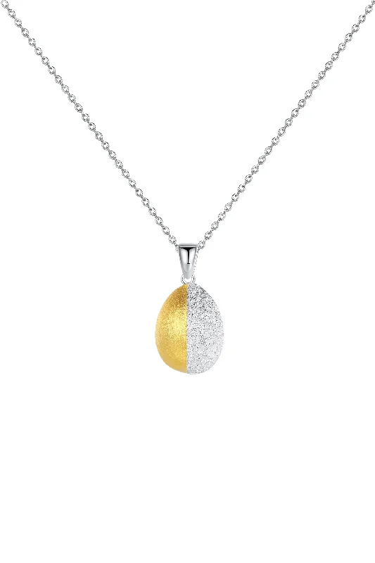 Grab Your Favorite Jewelry At The Lowest Prices Frosted and Matted Texture Two Tone Pendant Necklace Grab Your Favorite Jewelry At The Lowest Prices Frosted and Matted Texture Two Tone Pendant Necklace
