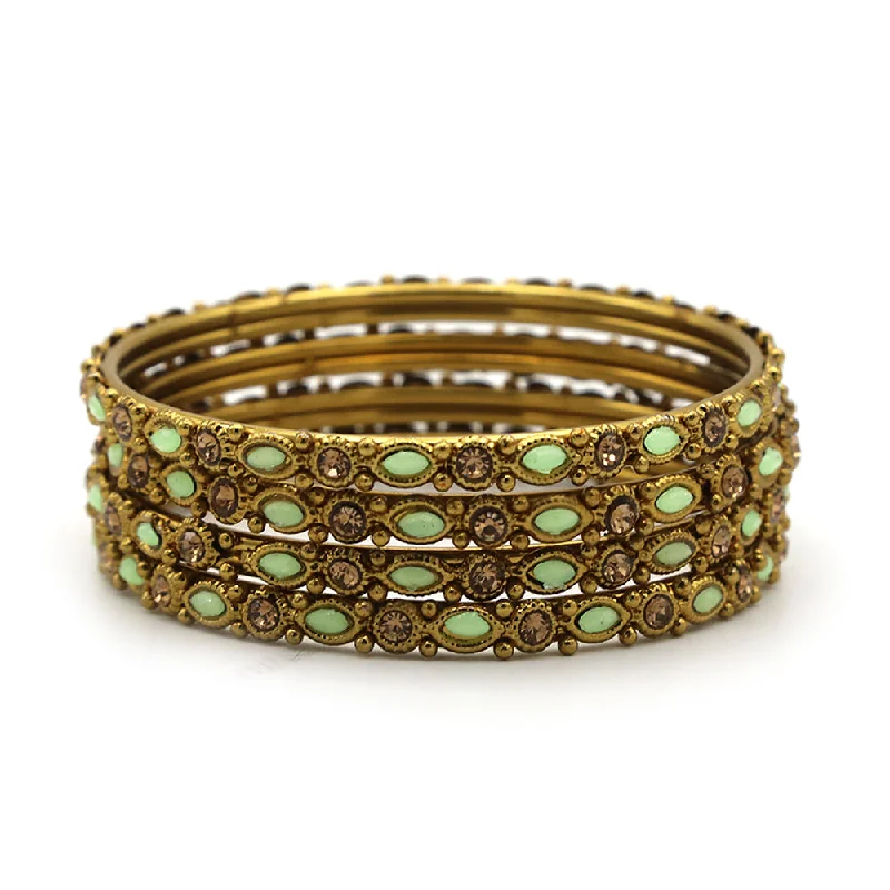 Exclusive Jewelry Bundles At Discounted Rates Gold Bangles Designs For Women's - Sea Green Exclusive Jewelry Bundles At Discounted Rates Gold Bangles Designs For Women's - Sea Green