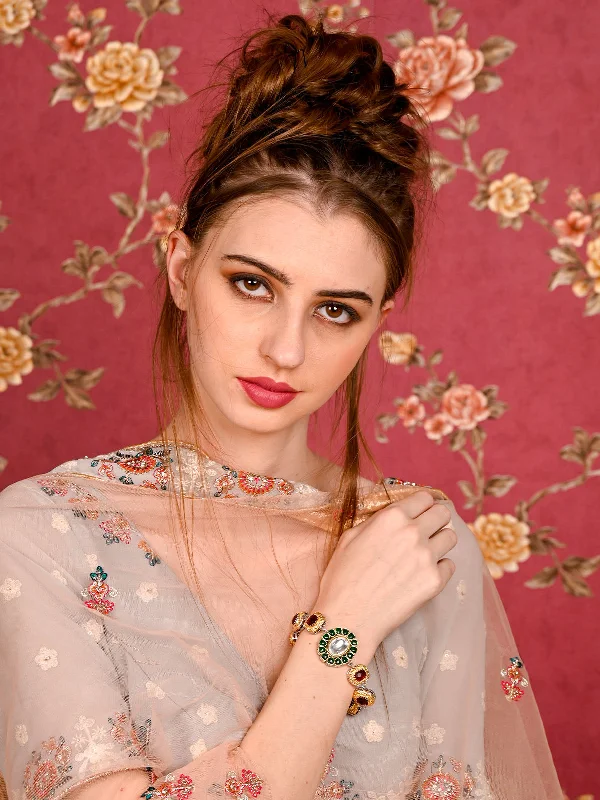 Final Call – Shop Exquisite Jewelry Before It's Gone Odette Women Gold Faux Stone Studded Imitation Bracelet Final Call – Shop Exquisite Jewelry Before It's Gone Odette Women Gold Faux Stone Studded Imitation Bracelet