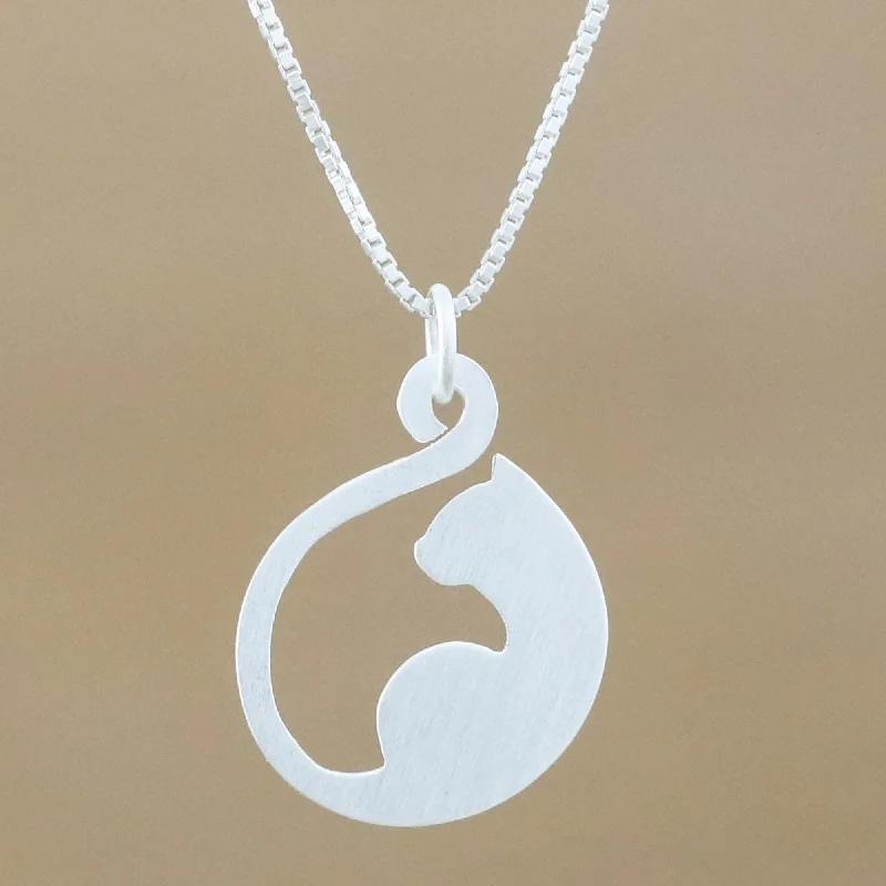 Jewelry Flash Sale – Stylish Designs At Unbeatable Rates Graceful Feline Handmade Sterling Silver Cat Pendant Necklace from Thailand Jewelry Flash Sale – Stylish Designs At Unbeatable Rates Graceful Feline Handmade Sterling Silver Cat Pendant Necklace from Thailand