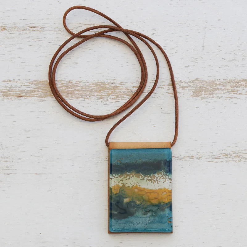 Affordable Glamour – Premium Jewelry At Special Prices Guanabara Bay Handcrafted Glass Pendant Necklace in Blue from Brazil Affordable Glamour – Premium Jewelry At Special Prices Guanabara Bay Handcrafted Glass Pendant Necklace in Blue from Brazil