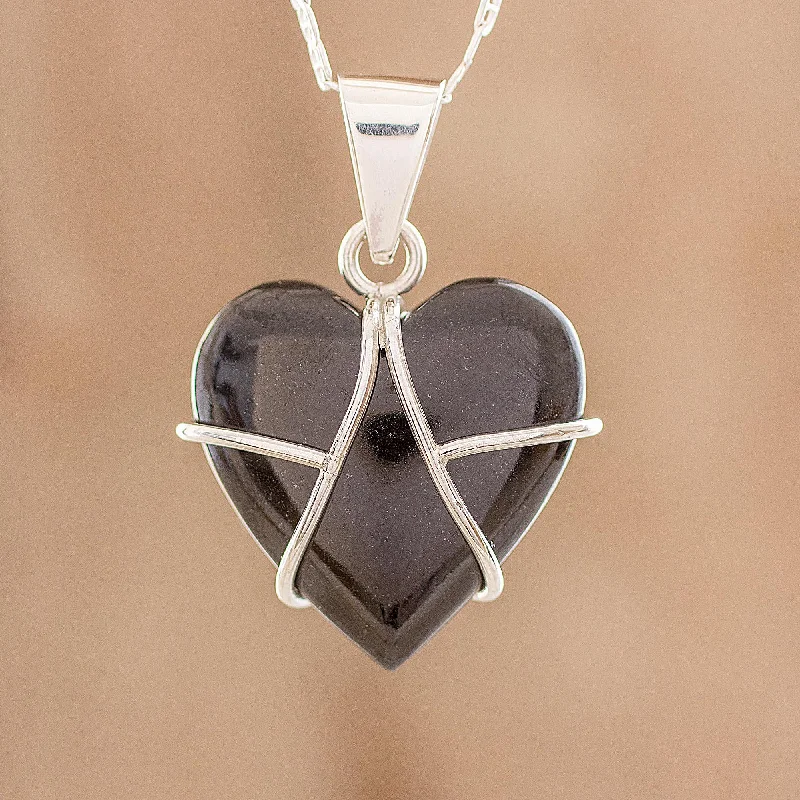 Accessorize For Less – Luxury Jewelry At Affordable Prices Inspiring Destiny Black Jade and Sterling Silver Heart Pendant Necklace Accessorize For Less – Luxury Jewelry At Affordable Prices Inspiring Destiny Black Jade and Sterling Silver Heart Pendant Necklace