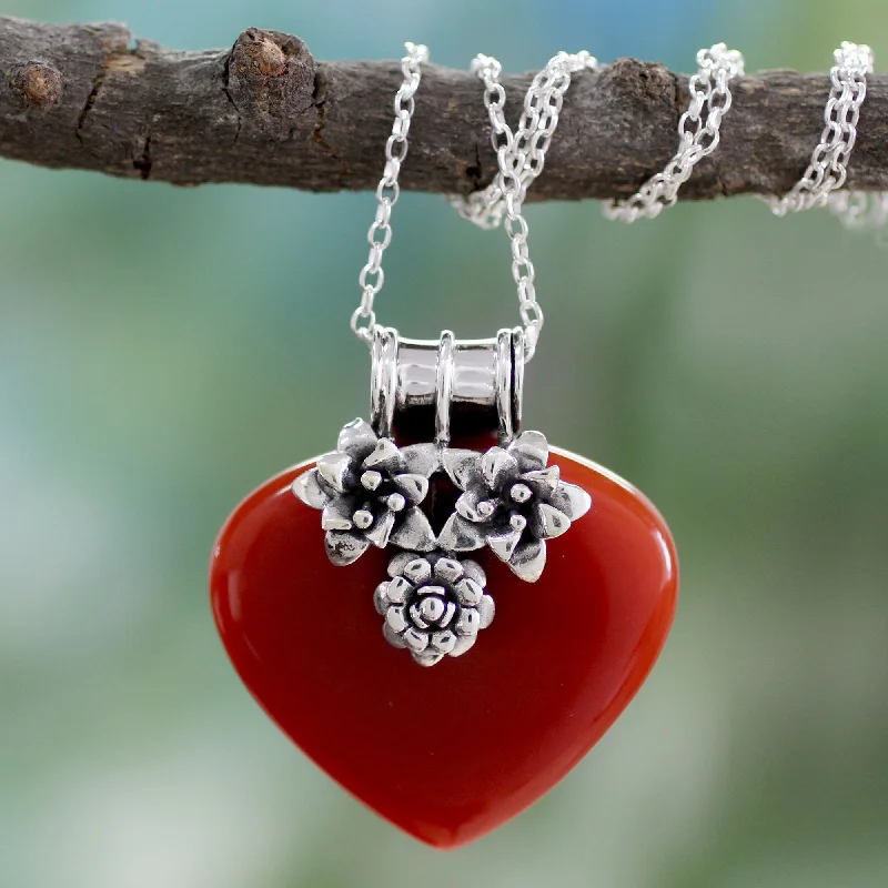 Sparkle In Style With Our Best Jewelry Deals Love Declared Heart Shaped Sterling Silver and Carnelian Necklace Sparkle In Style With Our Best Jewelry Deals Love Declared Heart Shaped Sterling Silver and Carnelian Necklace