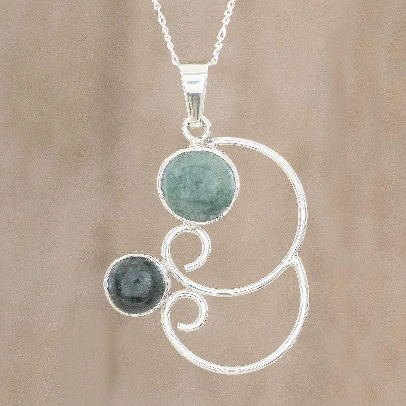 Stunning Jewelry At A Fraction Of The Price Maya Treasures Swirl Pattern Jade Pendant Necklace from Guatemala Stunning Jewelry At A Fraction Of The Price Maya Treasures Swirl Pattern Jade Pendant Necklace from Guatemala